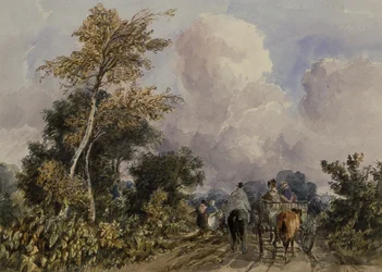 Auf der Deal Road, in der Nähe von Canterbury, 19. Jahrhundert